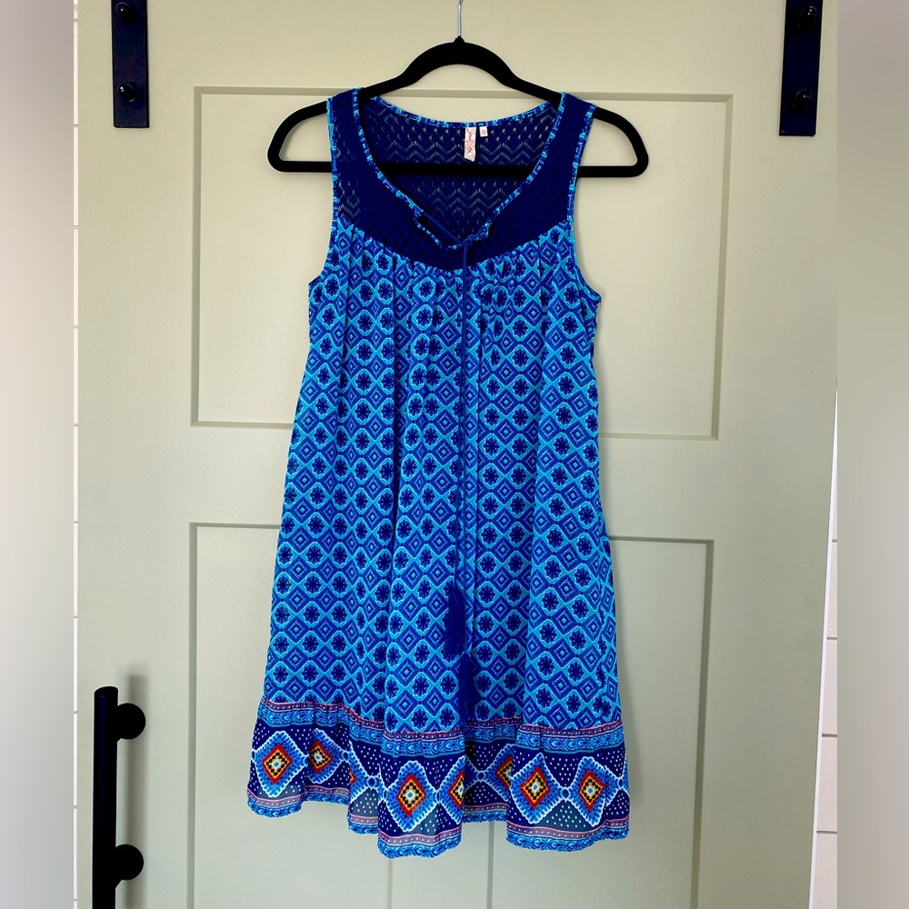 Red camel summer dress